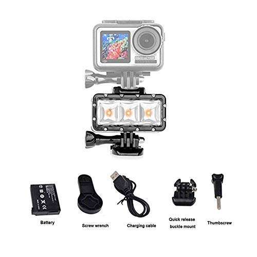 iEago RC Hero 9 Flash Diving Light High Power Underwater Waterproof LED Light Fill Light with 2 Chargeable Battery for DJI OSMO Action/GoPro Hero 8/7 /6/ SJCAM etc Action Cameras 2