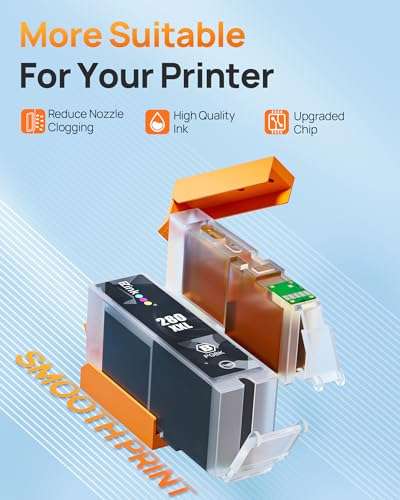 E-Z Ink Compatible Tr8620a Ink Cartridge Replacement for Canon PGI-280XXL CLI-281XXL 280 XXL 281 XXL Compatible with TR8520 TR8620a TR8620 TS702a TS9520 TS9521C TR8520 TS6220 TS6320 TS8220 (5 Pack) 6
