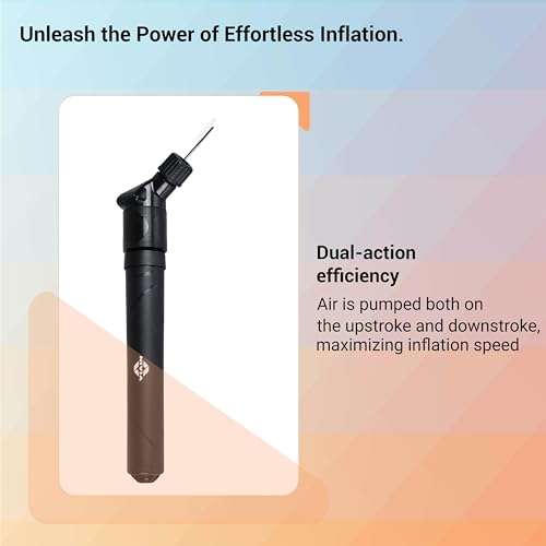Nivia Double Action Ball Pump, with Needle Air Pump for Sports Football, Volleyball, Basketball, Rugby, Soccer Ball, Other Inflatable Balls, Stainless Steel Pin Air Pump (Black) 4