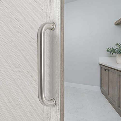 Stainless Steel Barn Door Handle 11.2 inch Hole Centers Stain Nickel Sliding Door Handles Gate Handles Flush Door Pulls 1