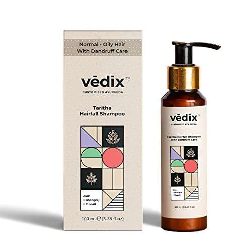 Vedix Ayurvedic Shampoo | Taritha Hair Fall Shampoo for Normal-Oily Hair With Dandruff Care | Reduces Hair Fall and dandruff |100ml 1