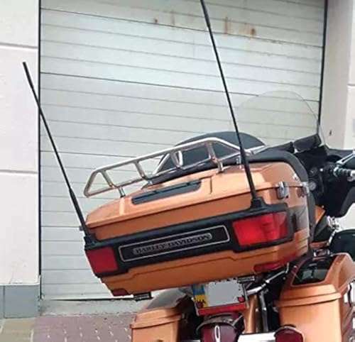 2-Pack Short Whip Metal Antenna Mast for Harley Davidson | Highly Durable Premium 16 Inch Antennas | Black Car Wash-Proof FM AM XM CB Radio Antenna | Universal Accessories for Harley Davidson 1