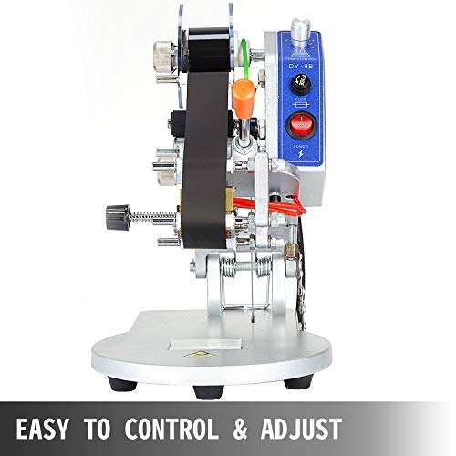 VEVOR Hot Stamp Printer 60W Manual Ribbon Code Printer 110V Thermal Date Coding Machine for All Kinds of Plastic Film and Other Flexible Packaging Products 6