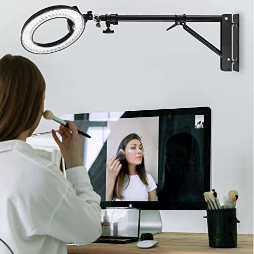 Selens Wall Mount Triangle Boom Arm-Max Length 5.9 Feet/180cm , 180° Flexible Rotation Camera Wall Mount for Photography Strobe Light, Ring Light, Umbrella Softbox, Reflector (Black) 2