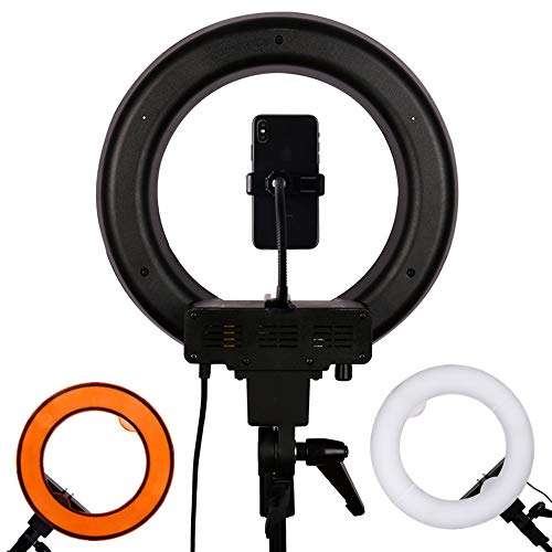 JION 14-Inch Self-Timer Ring Light with Tripod Stand and Phone Holder for Live/Makeup/Photography Mini Led Camera Ring Light Compatible with iPhone Android 5