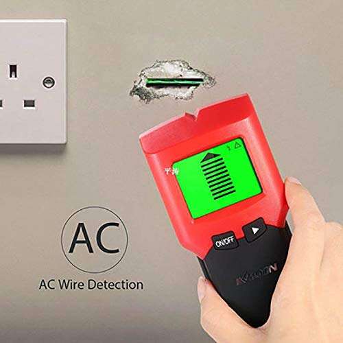 QAIYXM Stud Finder,Wall Stud Metal Detector Stud Detector with Large LCD Digital Wood Stud Search and Cable Charged Scanner Warning 4