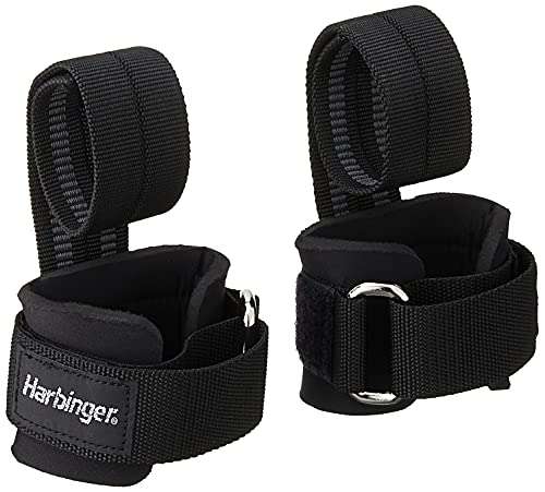 Harbinger 360531 Big Grip No-Slip Nylon Lifting Straps with DuraGrip (Pair), Pro, Black, 11.5 inches 1