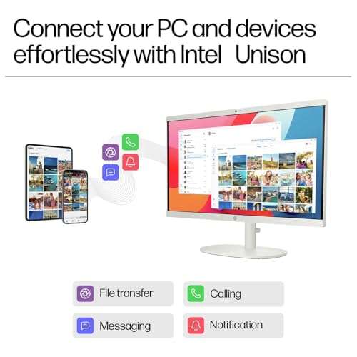 HP 22" All-in-One Desktop Computer for Home and School, Intel Quad-Core Processor (Beat i3-1110G4), FHD Display, 48GB DDR5 RAM, 4TB PCIe SSD, WiFi 6, Bluetooth, Business AIO, Windows 11 Pro, AZ-XUT 6