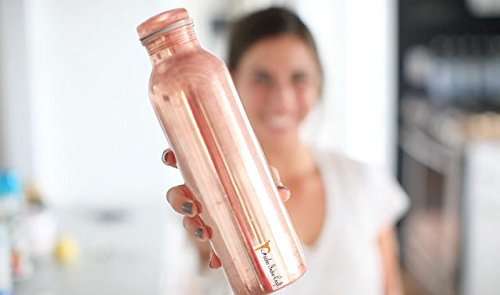 Prisha India Craft Pure Copper Bottle and 2 Copper Glass with Beautiful Gift Box, Set of 3 Pieces 6