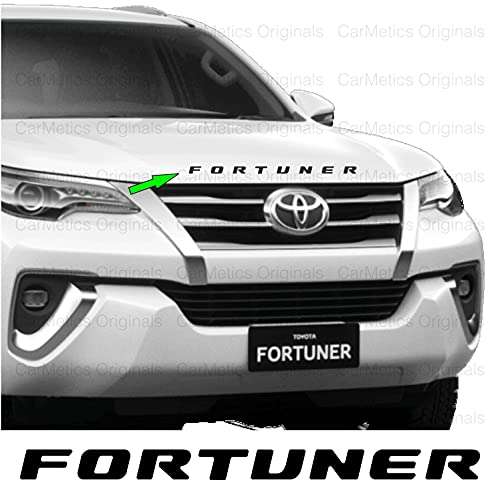 CarMetics - 9F-7OZI-RA5Z Fortuner 3D Letters for Toyota Fortuner Glossy Black - 3D Letters 3D Logo 3D Sticker fortuner Accessories 2