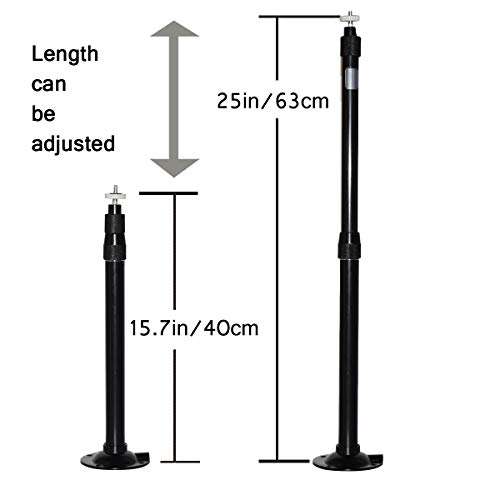 2-Be-Best Universal Projector Ceiling Mount Height Extendable Projector Wall Mount Video Projector Bracket Stand 3 in 1 360° Rotatable Head Extendable Length for Projectors Camera CCTV DVR Black 2