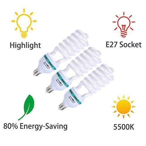 Softbox Lighting Kit, 135W 5500K LED Bulb 50x70cm SoftBox with Socket Continuous Photography Lighting Kit for YouTube Video, Portrait for Studio Lighting 2