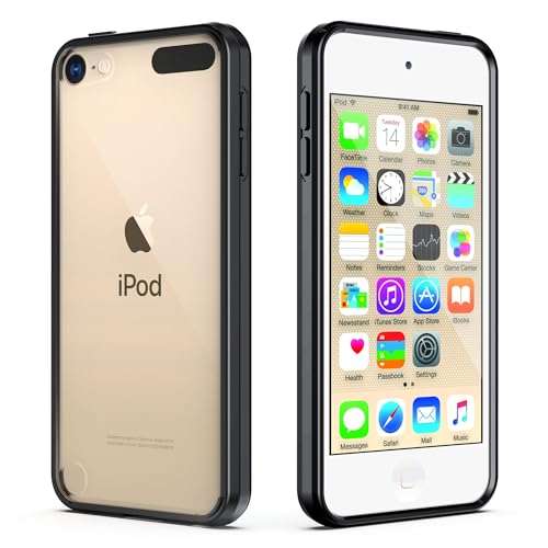 ULAK iPod Touch 7 Case, iPod Touch 6 Case, Slim Fit Hybrid Bumper TPU/Scratch Resistant Hard PC Back Cover/Corner Shock Absorption Case for Apple iPod Touch 5 6th 7th Generation (2019), Red 1