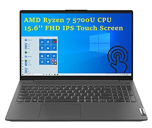 Lenovo IdeaPad 5 15.6" Touch Screen Laptop -16GB RAM 512GB SSD- AMD Ryzen 7-5700U Octa-core - 1920 x 1080 Full HD Resolution - Intel Wi-Fi 6 - Windows 10 Home (Ryzen 7-5700U | Touch Screen)