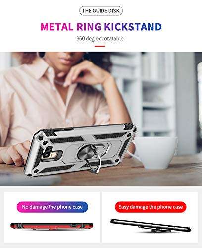 Galaxy J6 2018 Case,360 Degree Rotating Ring Holder Kickstand Case for Samsung SM-J600G/DS Galaxy J6 2018 / SM-J600GF/DS SM-J600FN/DS SM-J600FZ SM-J600F / SM-J600G Galaxy On6 2018 Case Cover Red 4