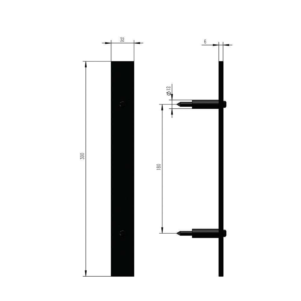 XLAHD Retro Iron Barn Door Handle Stainless Steel Cabinet Sliding Door Hardware Accessory Handle Gate Handles Cabinet Hardware 3