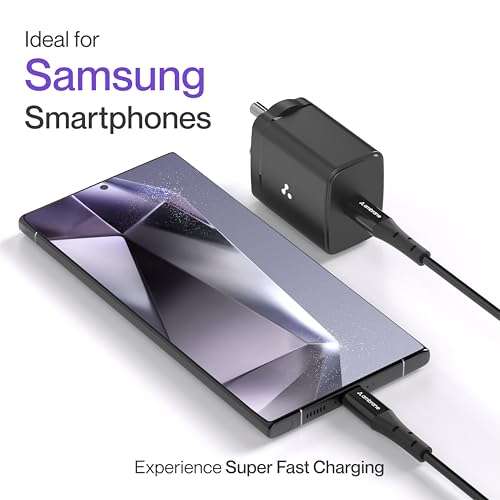 Ambrane 25W Type-C Mobile Charger Adapter with Type-C to Type-C Charging Cable | Fast Charging for Samsung Smartphones, iPhone 15/14/13/12/11/X & Pro Series & Other Type-C Devices (Charge 25, Black) 2