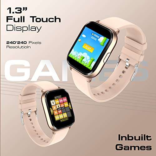 Fire-Boltt Ninja 2 SpO2 Full Touch Smartwatch with 30 Workout Modes, Heart Rate Tracking, and 100+ Cloud Watch Faces, 7 Days of extensive Battery, Rose Gold 3