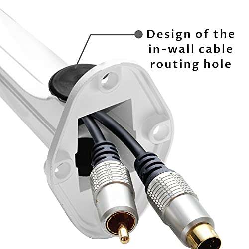 Drsn Mini Projector Wall Mount, CCTV Security Camera Mount Bracket, Aluminum Alloy Indoor Outdoor CCTV Wall Ceiling Mount Holder Length 6.7"/Rotation 360°/Tilt 135°/Load 6.6 lbs/White 3