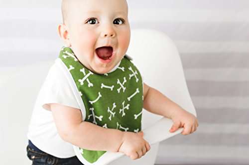 KUDL Premium Cute Baby Toddler Bibs Burp Burpy Cloths 4 Pack Gift Set Soft Absorbent Extra LARGE Feeding Reflux Drool Teething Bibs,Triple Adjustable Snap Buttons, Funny Boys & Girls 6