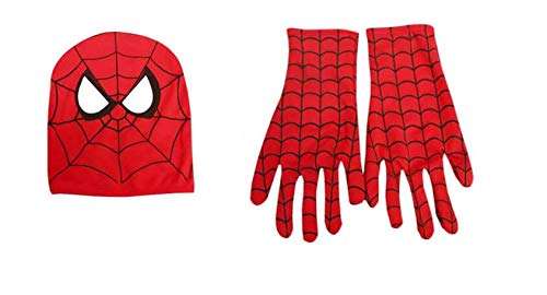 Baby & Sons Superhero Gloves with Mask (Red, 3-10 Years)