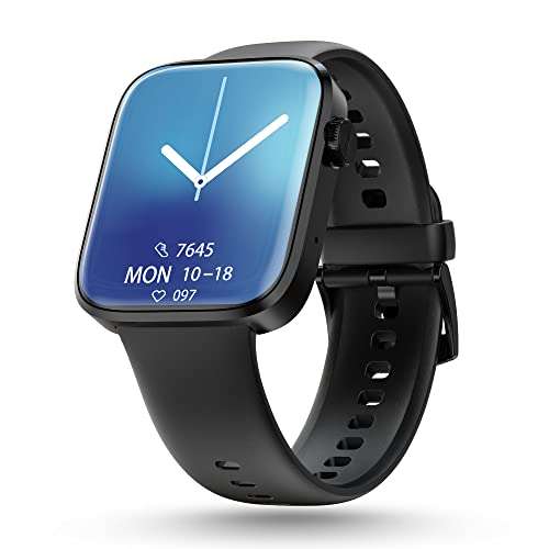 Pebble Newly Launched Cosmos Prime Bluetooth Calling Smart Watch, Largest 1.91" Bezel-Less Edge-to-Edge Display, 600 Nits Brightness, Sleek Metallic Body, Wireless Charging, Health Suite (Jet Black) 1