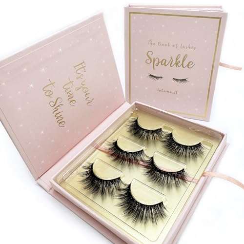The Book of Lashes: Volume 2 - Sparkle - (Reusable False Eyelashes) - (Cruelty Free) - (3 Pairs) 1