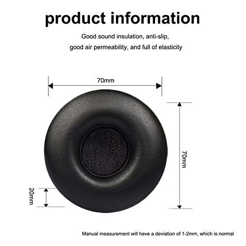 Replacement Earpads Ear Pads Ear Cushion Cover Compatible with JBL Synchros E40BT E40 T450 Headphones (Black) 3