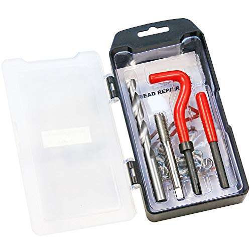 Highking Tool Thread Repair Kit, M10 x 1.5 mm Thread Repair Insert Kit Compatible Hand Tool Set for Auto Repairing (M10X1.5)