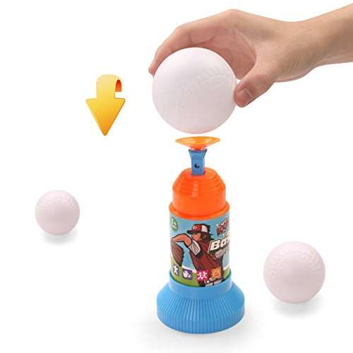 Exercise N Play Training Automatic Launcher Baseball Bat Toys - Indoor Outdoor Sports Baseball Games T-Ball Set for Children 5
