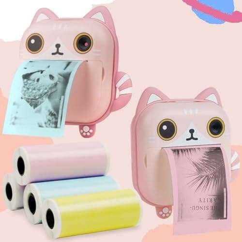 Ainiv 12 Rolls Kids Instant Camera Refill Print Paper, 2.2 x 1inch Camera Print Paper, BPA-Free Non-Adhesive Smooth Papers, Print Camera Accessories, Print Paper for Kids Instant Camera 6