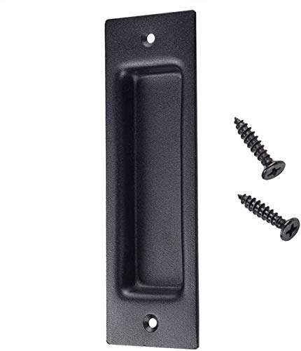 Dpprdl Door Handles Hardware Gate Sliding Barn Finger Accessories Door Handle Easy Install Rustproof Home Matte Closet Embedded S (Color : Black) 5