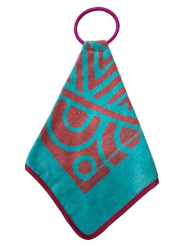 Aesthetic Hanging Towel | Designer Cotton Towel | Washbasin Napkin Hand Towel | Super Absorbent | Double Sided | Suitable for Washbasin & Kitchen Bothroom | Printed Towel Multicolor | Set of 6 3