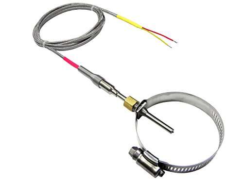 EGT Probe Exhaust Gas Temperature Sensor-Clamp-2.5 Straight-3/16 OD - Small 1.5 ~ 2.5 inch (38 ~ 63 mm) - Mini Male Plug Connector - with 6 foot long cable 1