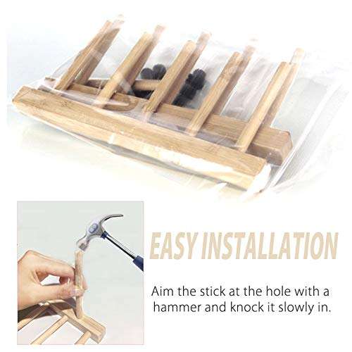 MOCOHANA Vinyl Record Storage Holder Premium Wood Vinyl Stand Drying Rack Holds up to 10 Album Lp's CD Book Holder Magazine Rack Folder Multifunction Organizer, for 12" or 7" Records 3