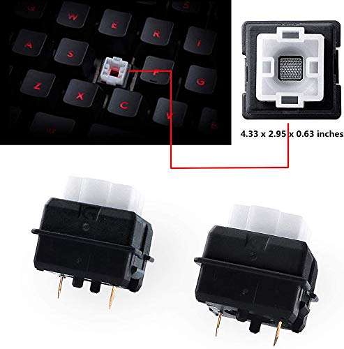 Romer G-Switches Buttons Key Shaft Replacement for Logitech G810 G910 G413 G513 Pro Mechanical Keyboard Repair Parts (4PCS) (Black)… 2