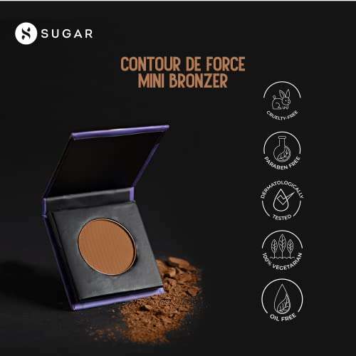 SUGAR Cosmetics - Contour De Force - Mini Bronzer - 03 Caramel Captain (Chestnut Brown Bronzer) - Lightweight, Contour Bronzer with Matte Finish 2