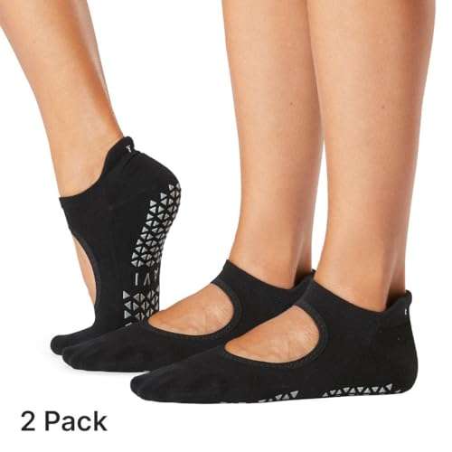 TAVI NOIR Emma Non Slip Socks for Women - Non Skid Grippy for Active Sports Workout Barre, Pilates, Yoga Socks 3