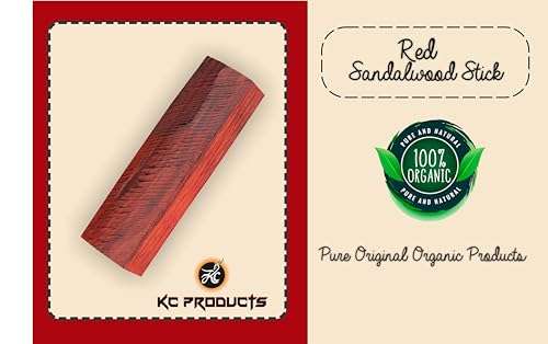 KC PRODUCTS Original Natural Red Sandalwood Stick/Lal Chandan Stick/Raktha Stick for Make Sandalwood Paste has Religious Usage and Healing Purpose [ 190-200 gram ] 2