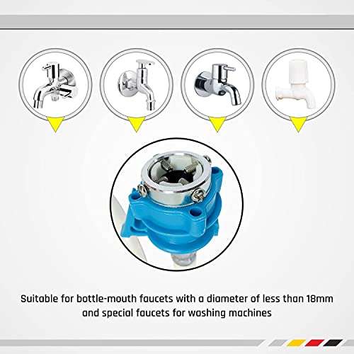 4 Meter Ultra Flexible Water Inflow-Inlet Hose Pipe for Fully Automatic Top Load And Front Load Washing Machine (Rarest Quality 6.2MM Thick) 6