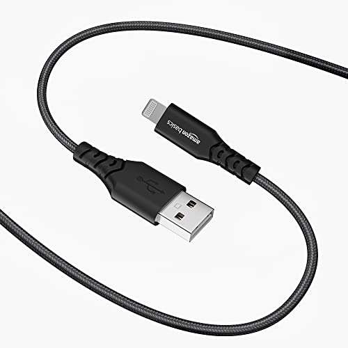 AmazonBasics Apple Certified Lightning to USB Charge and Sync Extra Tough Fast Charging Cable - 10 Feet (3 Meters), Black 6