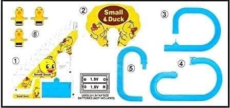 Lattice Duck Race, Automatic Stair Climbing Duck Race Track Set (Multicolor) 5
