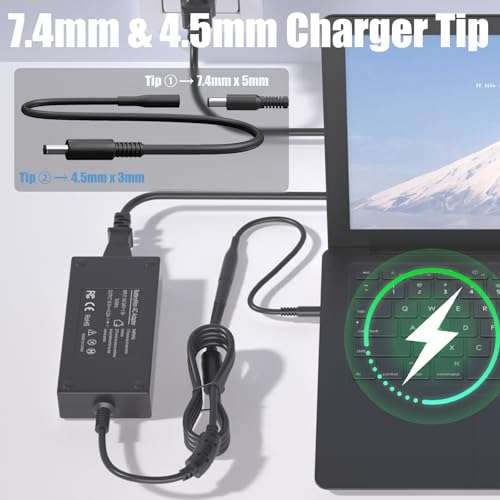 180W Laptop Charger Compatible with Dell Inspiron One 2350 2320 Precision 15 17 7560 7510 7520 7530 7550 3530 7710 7730 5530 M4600 M4700 M4800 G7 G5 G3 7577 5515 Game Computer Power Adapter DA180PM111 5