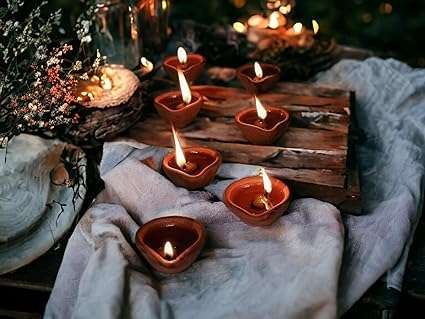 JAICRAFTPUR Handmade Diwali Diya | Terracotta/Clay Diya for Puja | Mitti Diya for Diwali Pooja Decoration (11) 3
