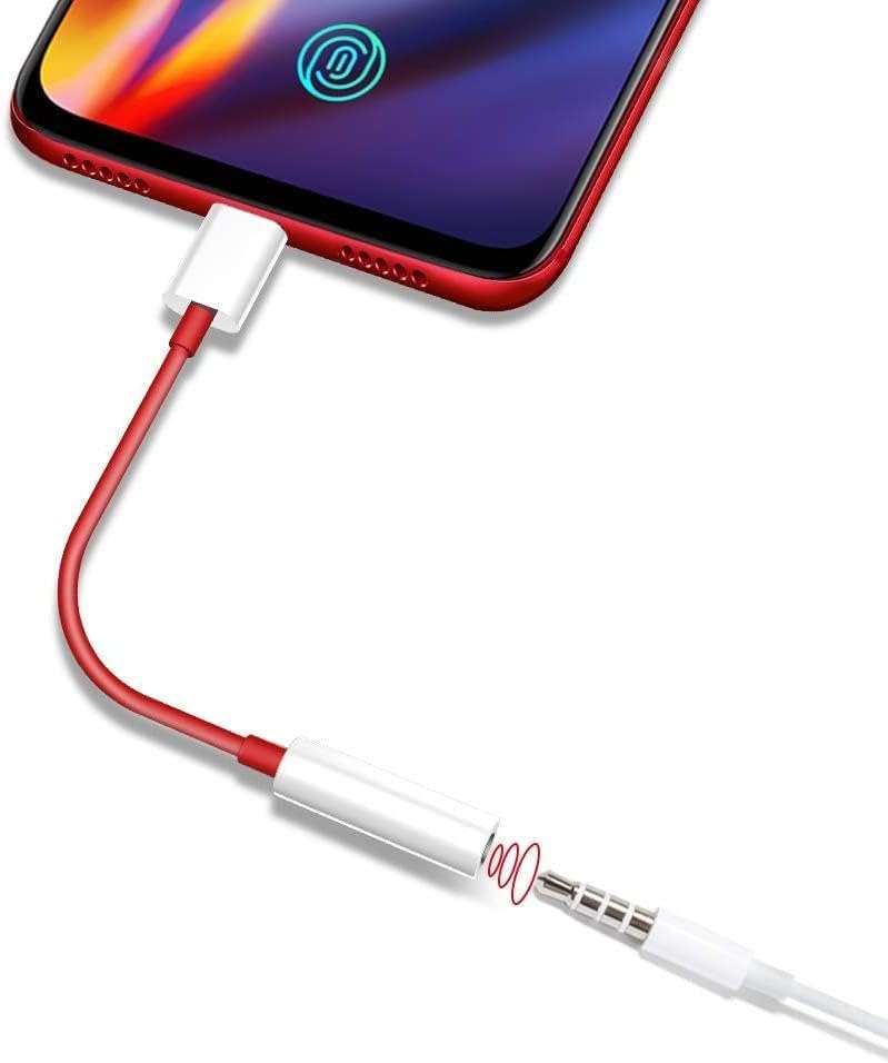 USB-C Earphone Adapter Headphone Audio Jack Port Converter Compatible with Samsung Galaxy S25 Plus, 3.5mm Female to USB-C Male Adaptor Mic Support 6