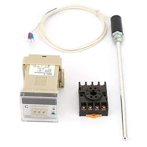 1.0Level Temperature Controller,E5C4-R Digital Temperature Controller Thermostat with K-Type Thermocouple Probe