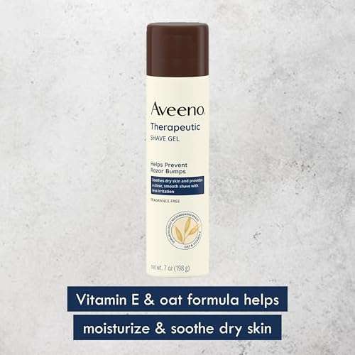 Aveeno Therapeutic Shave Gel with Oat and Vitamin E to Help Prevent Razor Bumps, Soothes Dry Skin and Provides a Close, Smooth Shave with Less Irritation, Fragrance-Free, 7 oz 4