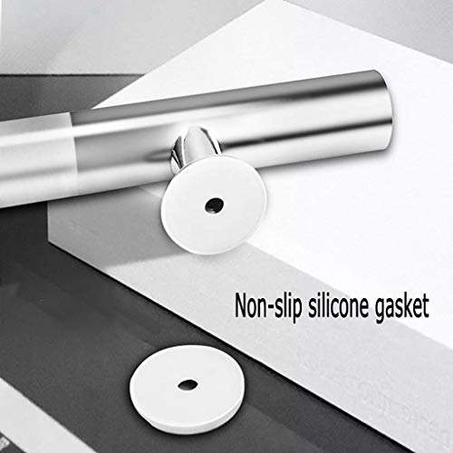 XLAHD Bathroom Shower Door Handle, Heavy Duty Brushed 304 Stainless Steel Round Tube Commercial Glass Door Handle/Push-Pull Door Handle 6040cm 5