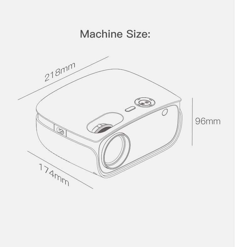 TONZO LS-215 Projector 720p Native Full HD 1080p Support | 4000 Lumens | 150 inches Mega Screen | Keystone 3