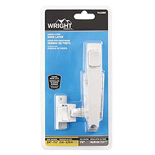 Wright Products - Tie Down Push Button Door Latch for Screen and Storm Doors, White 2